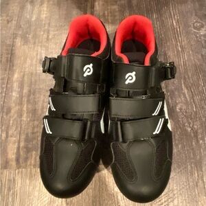 Women’s Black Cycling Shoes with Red Interior